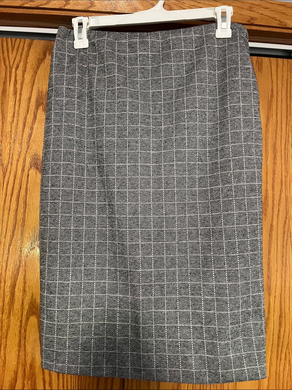 Skies Are Blue Gray Plaid Pencil Skirt Medium